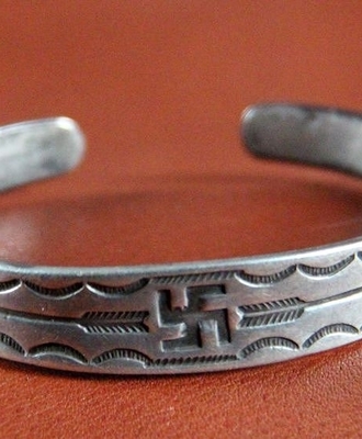Great Old Tapered Cuff, Jewelry by  Navajo