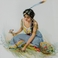4 Indian Maiden Vignettes in Chromolithography, Prints by Jesse Parker Barrick