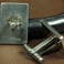 Distinctive Overlay Cuff Links, Jewelry by  Mexican, unknown artisan