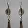 Silver Pendant Earrings with #8 Turquoise, Jewelry by Leo Yazzie