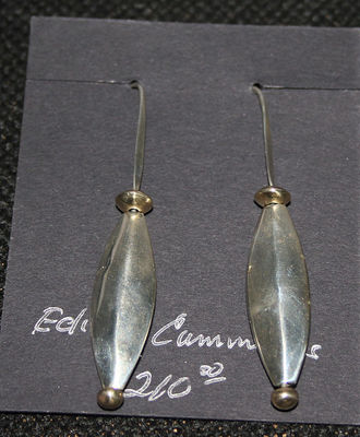 Earrings on Original Shop Display Card, Jewelry by Edison Cummings