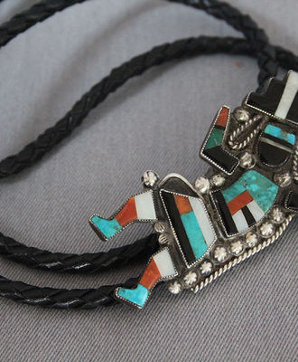 Bolo Tie Rainbow God, Jewelry by  Zuni