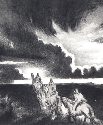 Riders at Sundown, Prints by Gene Kloss