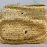 Vintage Lidded Labrador Oval Basket, Baskets by  Yup'ik Eskimo