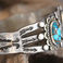 Silver Cuff Bracelet with 3 Natural Turquoise Oval Cabs, Jewelry by  Navajo