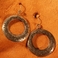 Stamped Dangling Hoop Earrings, Jewelry by  Navajo