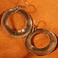Stamped Dangling Hoop Earrings, Jewelry by  Navajo