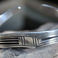 Sterling Curved Cuff with Cut and Stamped Geometric Overlay, Jewelry by Charlie  John