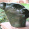 Calf's Head in Verdite, Sculpture by Nicholas Kadzungura