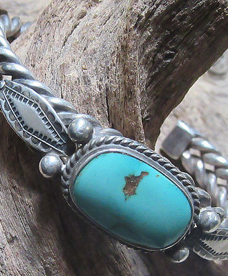 Fox Mine Turquoise Cuff Circa 1945, Jewelry by Fred Weekoty
