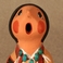 Storyteller with Two Children, One Soccer Ball, Pottery by Diane Lucero
