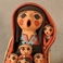 Storyteller with Five Children, One Wearing a Nike Cap, Pottery by Virginia Lucero