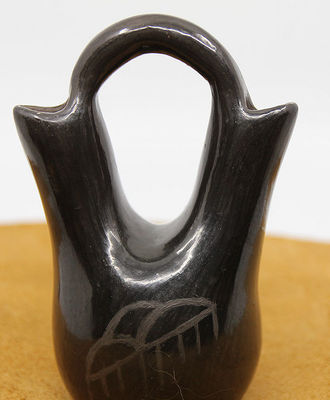Mini Polished and Painted Wedding Jar, Pottery by M & J Naranjo