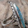Lace Turquoise Ring with Elaborate Border, Jewelry by  Navajo