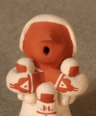 Tiny Storyteller with Three Children, Pottery by Antoinette  Concha