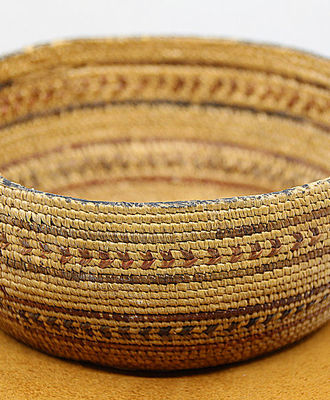 Yup'ik Basketry Bowl with Chevon Banding, Baskets by  Yup'ik Eskimo