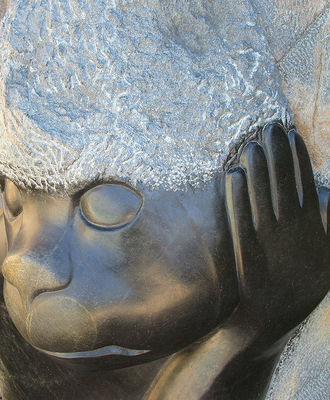 Gentle Gesture, Shona sculpture by Godfrey Kututwa