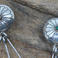 Sterling Button Earrings with Distinctive Pendants, Jewelry by Rita Touchine